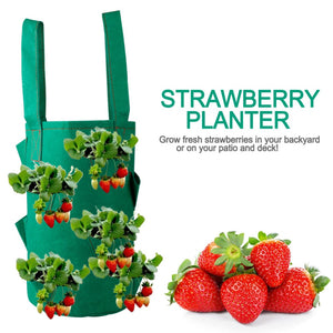 11 Hole Potato Strawberry Planter Bags For Growing Potatoes Outdoor Vertical Garden Hanging Open Vegetable Planting Grow Bag