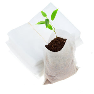 100pcs/lot 8*10cm Biodegradable Non-woven Nursery Bags 10x12cm Plant Grow Bags Fabric Seedling Pots Eco-Friendly Aeration
