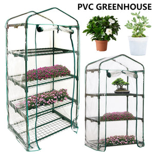 PVC Warm Garden Tier Folding Mini Transparent Garden Cover Household Plant Greenhouse Waterproof Garden Plants Flowers Protector