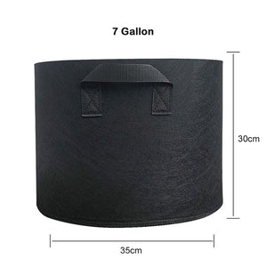 5PCS/LoT 3/5/7/10/15/20 Gallon Black Round Fabric Pots Plant Pouch Root Container Grow Bag Aeration Pot Container