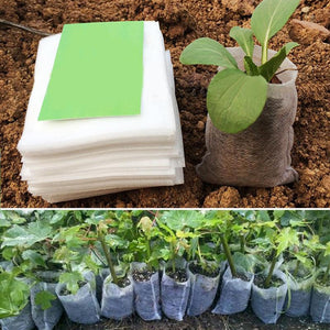 8*10CM Environmental Degradation Portable Cellular Alternative Non-woven Bags Nursery Seedling Nursery Bags Container Bags 50PCS